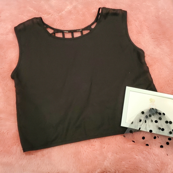 Source Unknown Tops - See-through cage back top